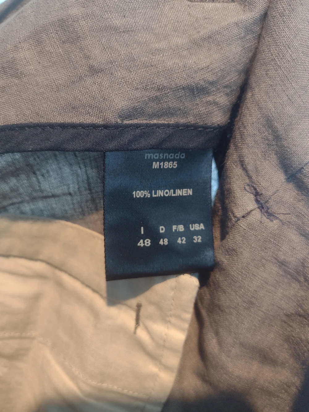 Men's Casual Linen-Blend Pants in Brown